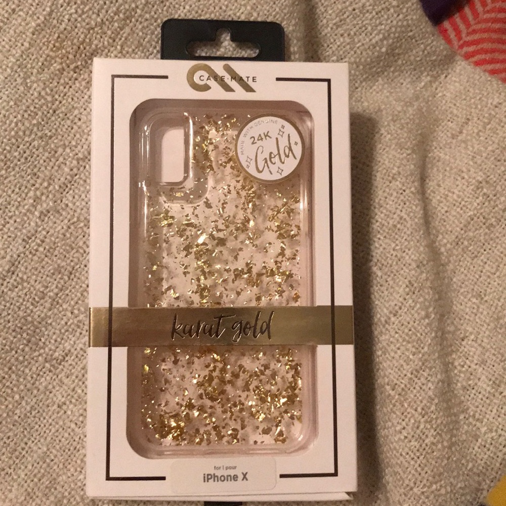 iPhone X brand new Case Mate Gold case